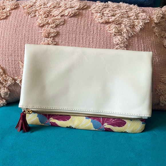 Rachel Pally Handbags - NWOT Rachel Pally Reversible Floral and Leather Clutch